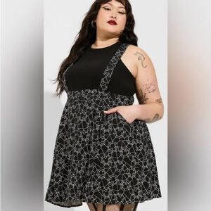 Disney Mickey Mouse spiderweb mini skirt/overalls